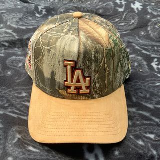 Los Angeles Dodgers 'Real Tree Tan Suede' 9FORTY A-Frame Snapback