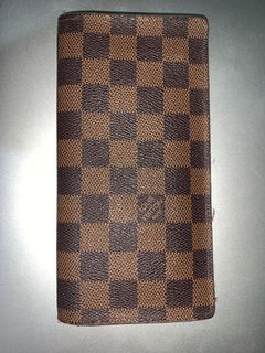 Louis Vuitton Portefeuil Brother Damier ebene Bi-fold Long Wallet PVC Brown