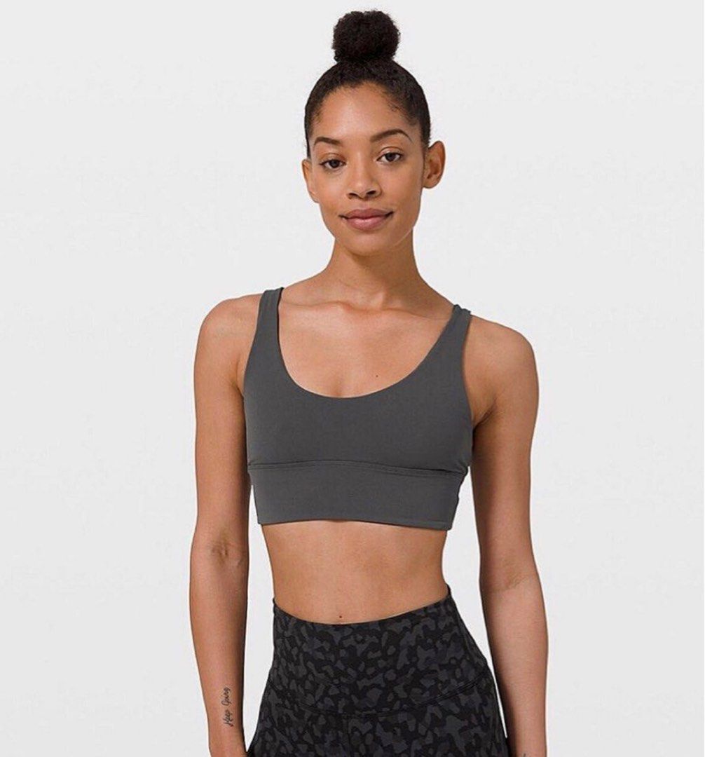 Lululemon Align Bra Graphite Grey White Women s Fashion Activewear on Carousell