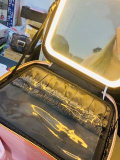 Make up organizer mirror led