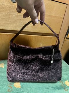 酒紅色仿毛皮迷你小袋64215240938881110