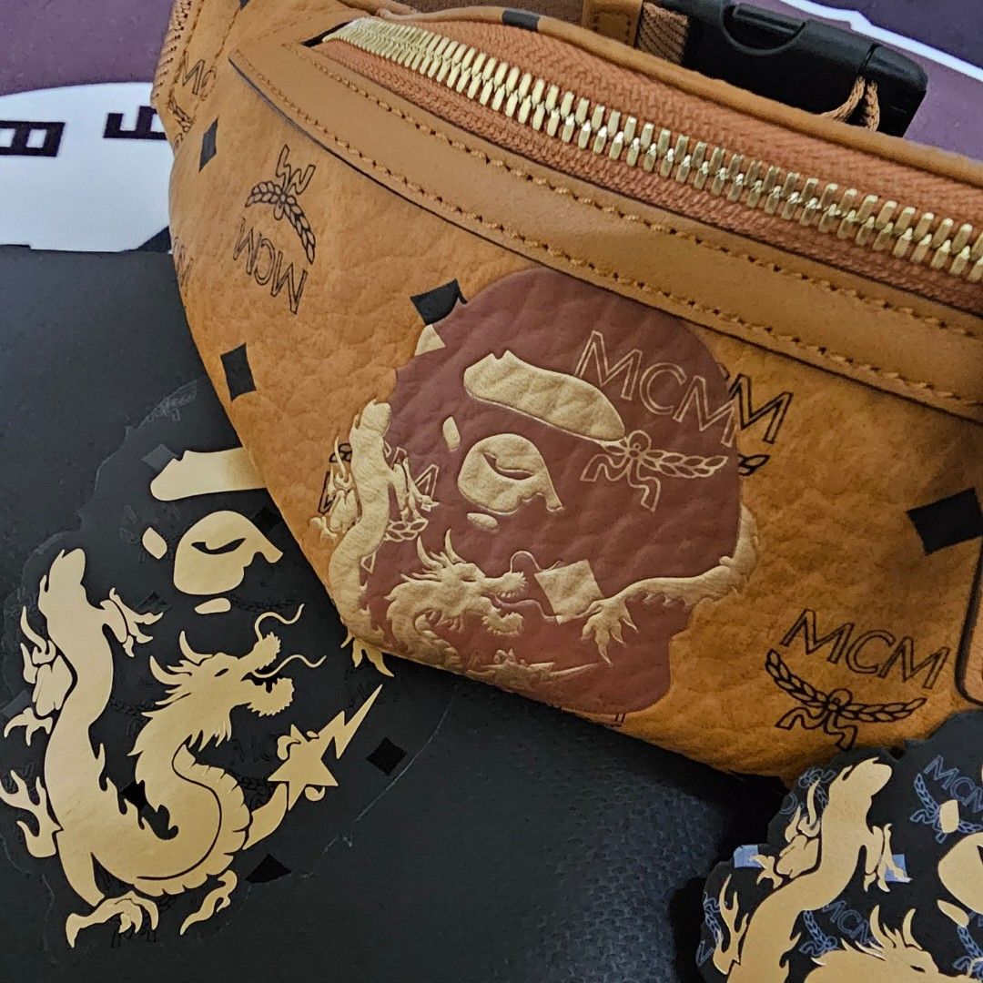 MCM X BATHING APE WAIST BAG