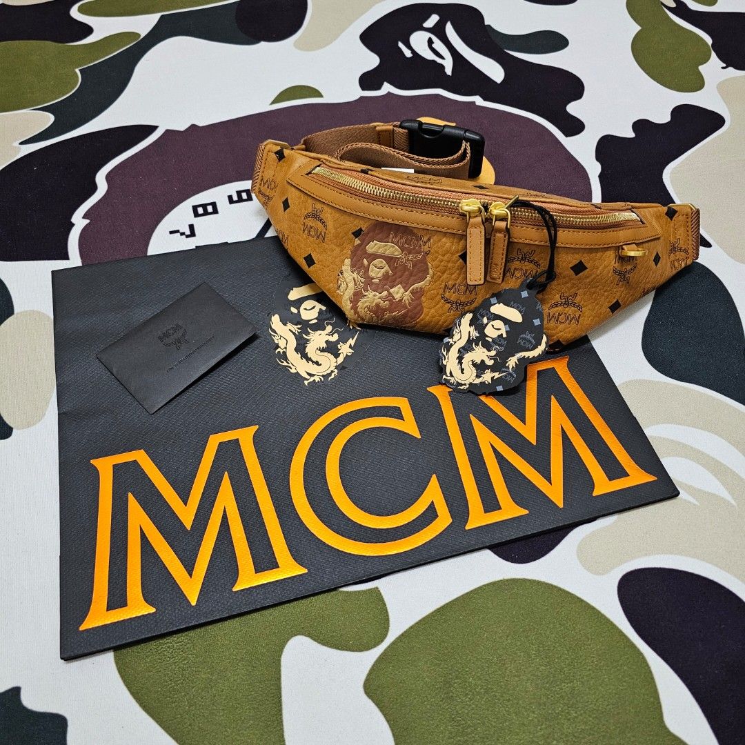 MCM X BATHING APE WAIST BAG