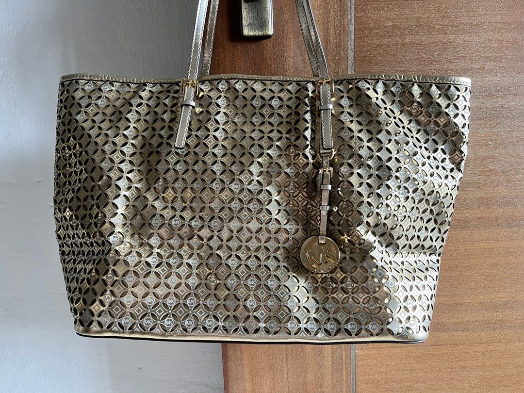 Michael kors flower tote hot sale