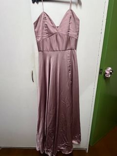 Moving out Sale- Evening Dress (Pink Satin)