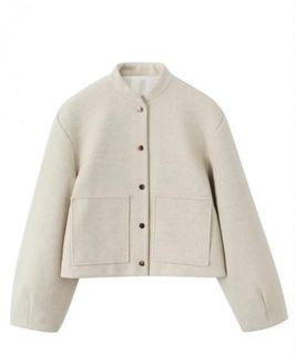 Sale New with Tags Zara Felt Textured Bomber Jacket