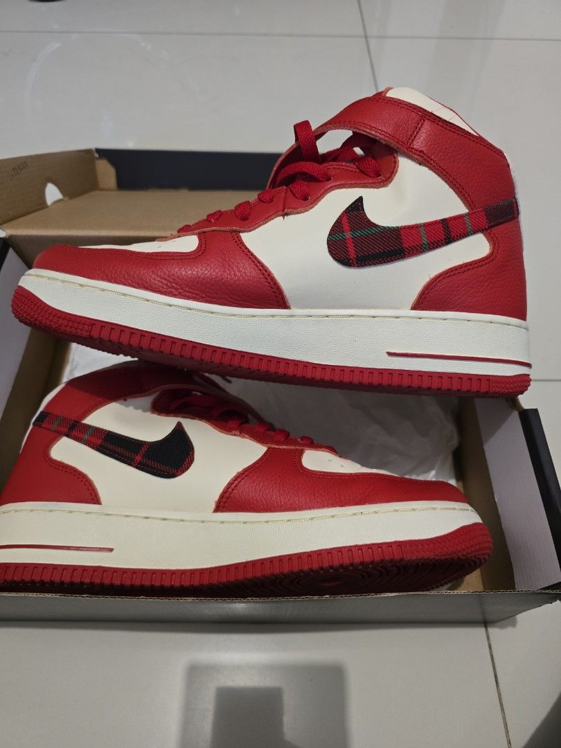nike air force 1 mid id red