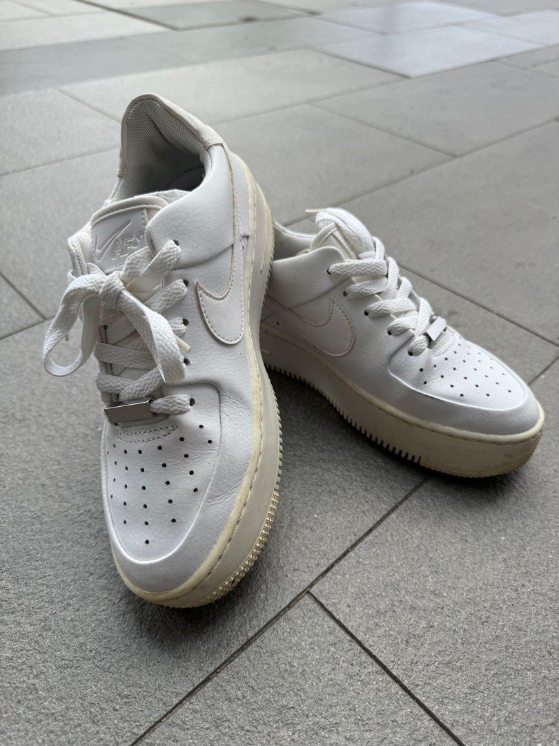 Nike white air force 1 sage trainers outlet