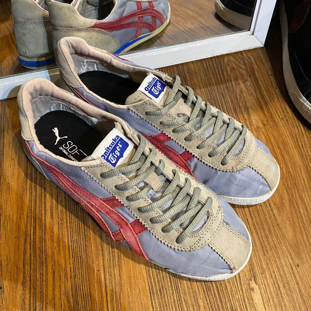 Onitsuka Tiger Corsair Grey Red Casual Original Murah meriah not mexico 66 edr 78 alvarado sneakers second market