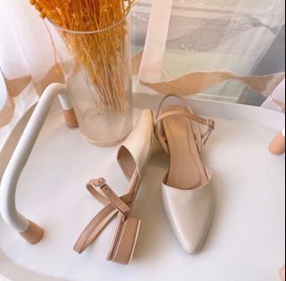 Pointed Sandals Mocha/Nude