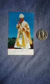Pope John Paul keychain and photo