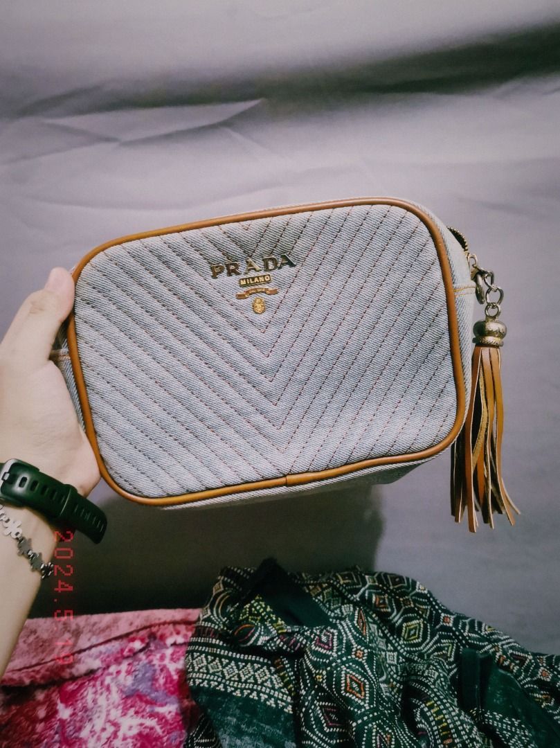 Prada Denim (Category: Luxury Bags & Wallets) located in Pasay City. Submitted by richyanne (Listing ID 1304169033, Image 1). Description: NGA WITH SLING SUPER PRETTY IN PERSON .