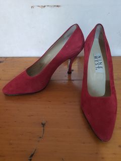 [PRELOVED] Nine West Red Stiletto Heel Pumps Shoes Size 7 (with minor flaws)