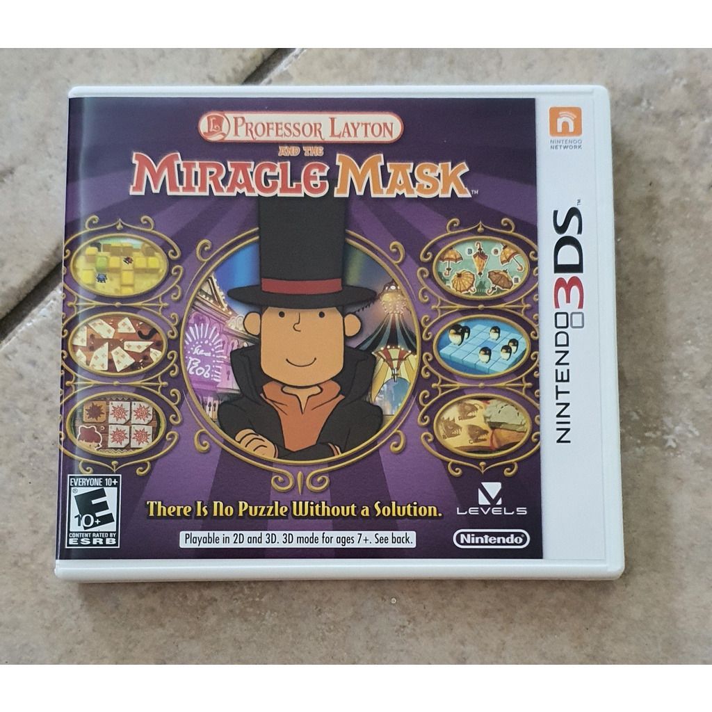 Professor Layton and the Miracle Mask (Category: Nintendo) located in Manila. Submitted by topperware (Listing ID 1304212435, Image 1). Description: Unsealed but never used last price.
