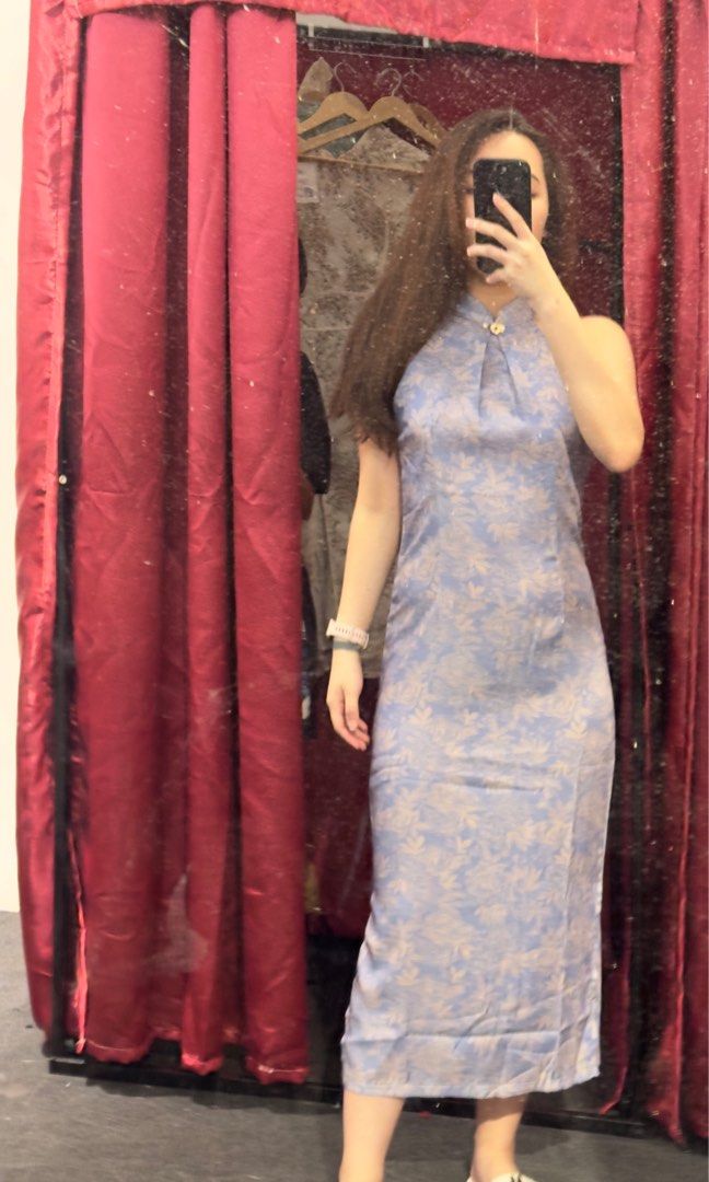 Purple cheongsam, Women's Fashion, Dresses & Sets, Traditional & Ethnic ...