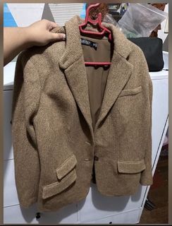 Ralph Lauren Knitted Brown Coat