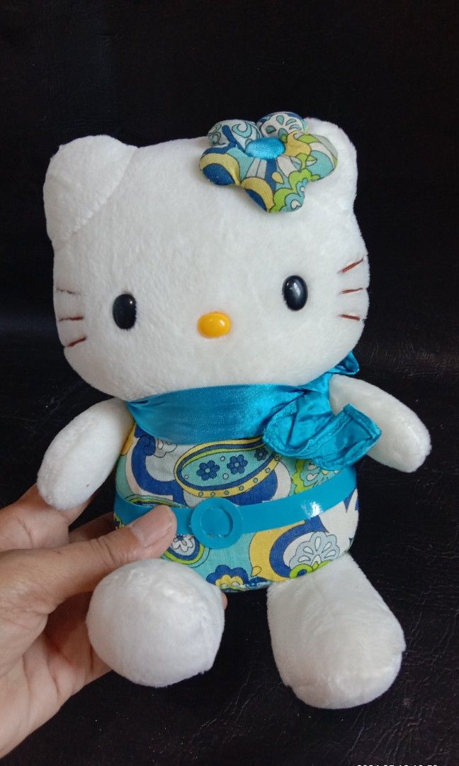 Random Hello Kitty stufftoy (Category: Plushies & Soft Toys) located in Cabuyao City. Submitted by reyesjim60 (Listing ID 1236593435, Image 2). Description: Random Hello Kitty stufftoy Pink Bag=250 Blue=250 apink Checkered=200 Animal Print=300 Egyptian=250.