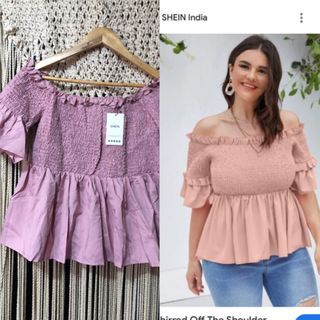 Shein fully smocked suoer stretch top