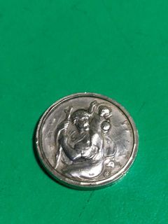 "St.Joseph carrying The Child Jesus"/Silver medal/Nice to keep!/Italy/1960s era