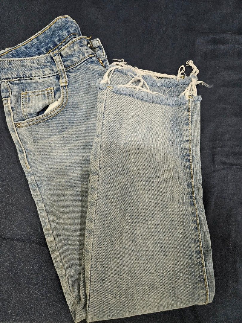 Rough edge jeans top