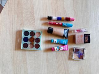 Take all make up: foundation, lipsticks, eyeshadow etc