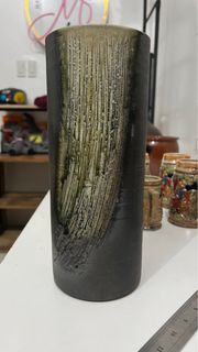 Tall stoneware vase