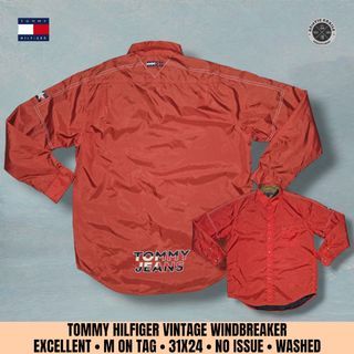 TOMMY HILFIGER 
VINTAGE WINDBREAKER 
EXCELLENT 
MEDIUM ON TAG 
31X24
NO ISSUE 
WASHED: RTW
850+SF
