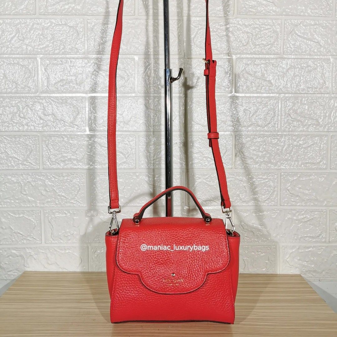Top Handlebag KATE SPADE Leewood Place Mini Makayla Red Satchel Barang Mewah Tas Dompet di Carousell