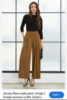 UNIQLO Jersey Flare Wide Pants