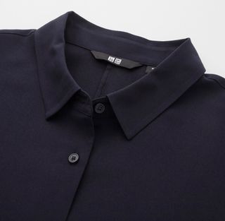UNIQLO Rayon Short Sleeve Blouse (BLACK)