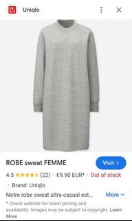 Uniqlo womens sweatshirt dress
Large Gray