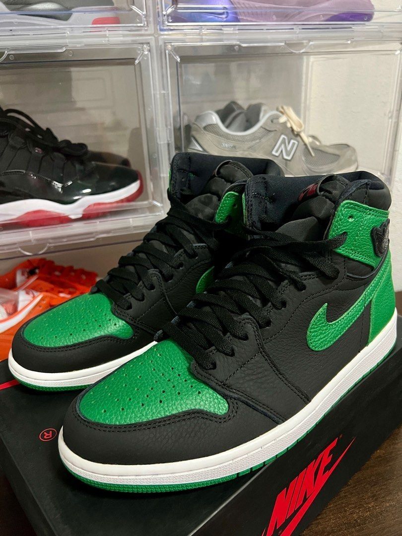 US 10.5 Nike Air Jordan 1 Retro High Cut OG Pine Green Black unlocked Men s Fashion Footwear Sneakers on Carousell