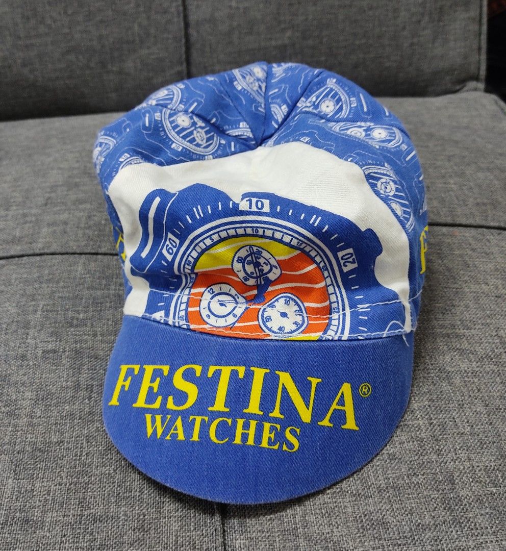 Vintage 90s Festina Watches Retro Cycling Cap