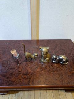 Vintage Brass Cat figurine small