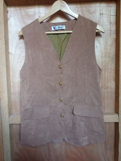 Vintage coffee brown vest