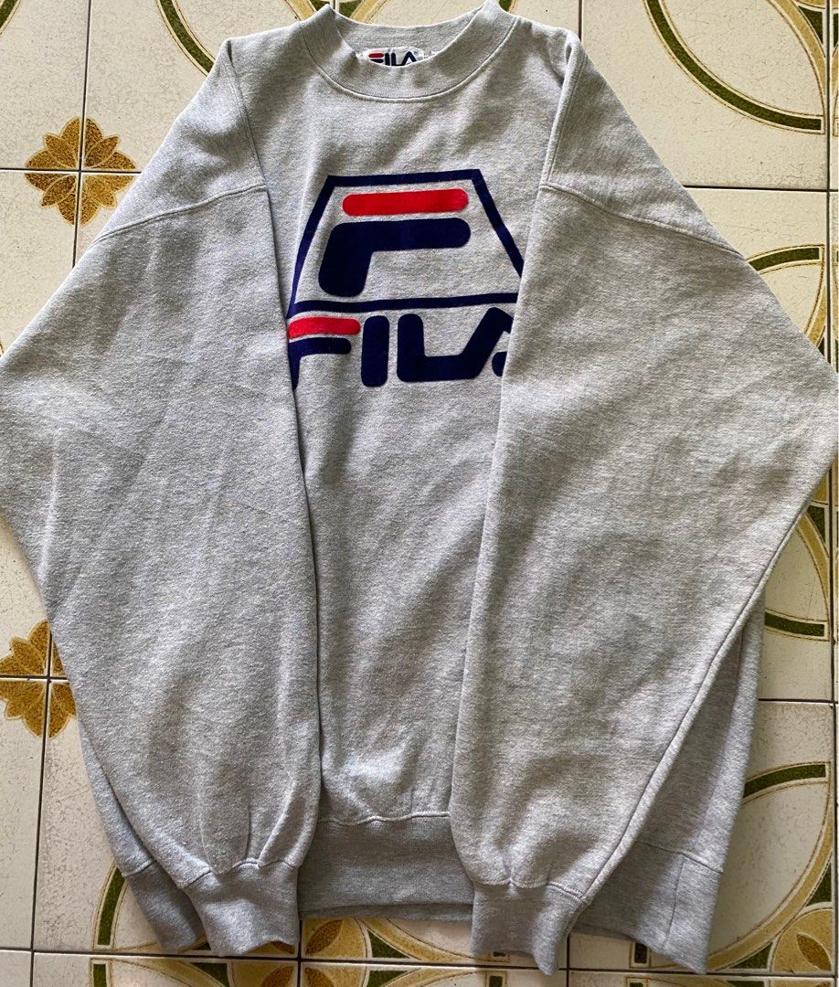 Vintage Fila sweatshirt outerwear Men s Fashion Tops Sets Tshirts Polo Shirts on Carousell
