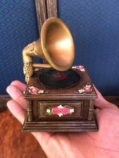 Vintage Miniature Phonograph Musical