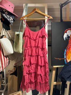 vintage Pink Tiered Dress
