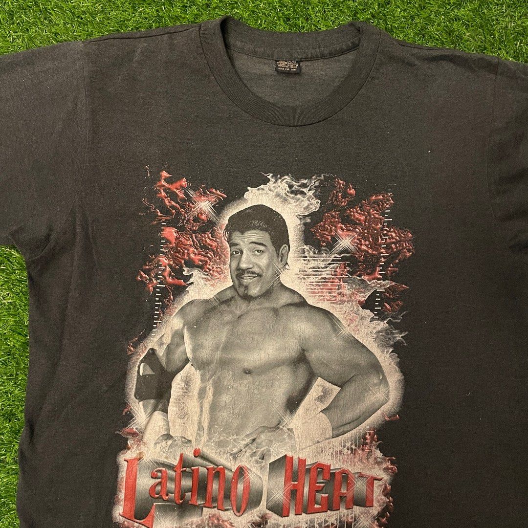 T-Shirt Uomo Eddie Guerrero 'Latino Heat' In Puro Cotone - Maglietta Casual Con Stampa Grafica