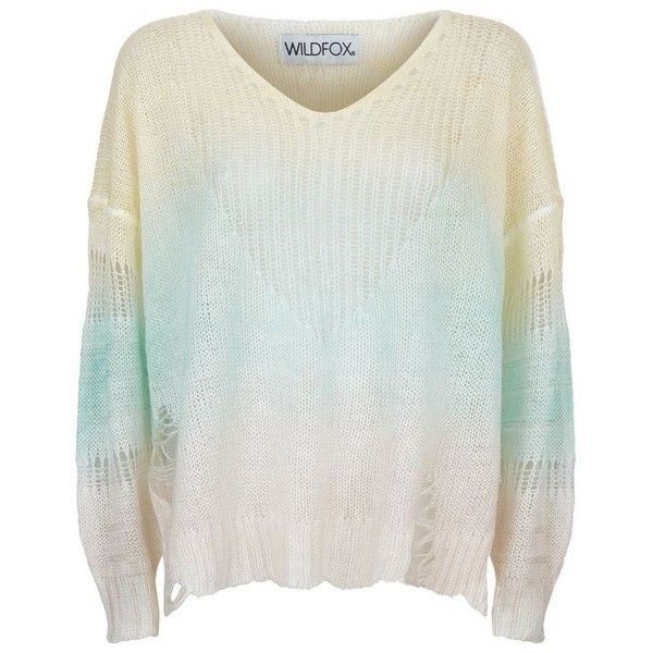 Wildfox Sundown Ombre Distressed Jumper Women s Fashion Tops Longsleeves on Carousell