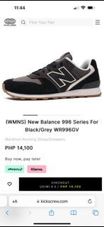 (WMNS) New Balance 996 Series For Black/Grey WR996GV Size 8