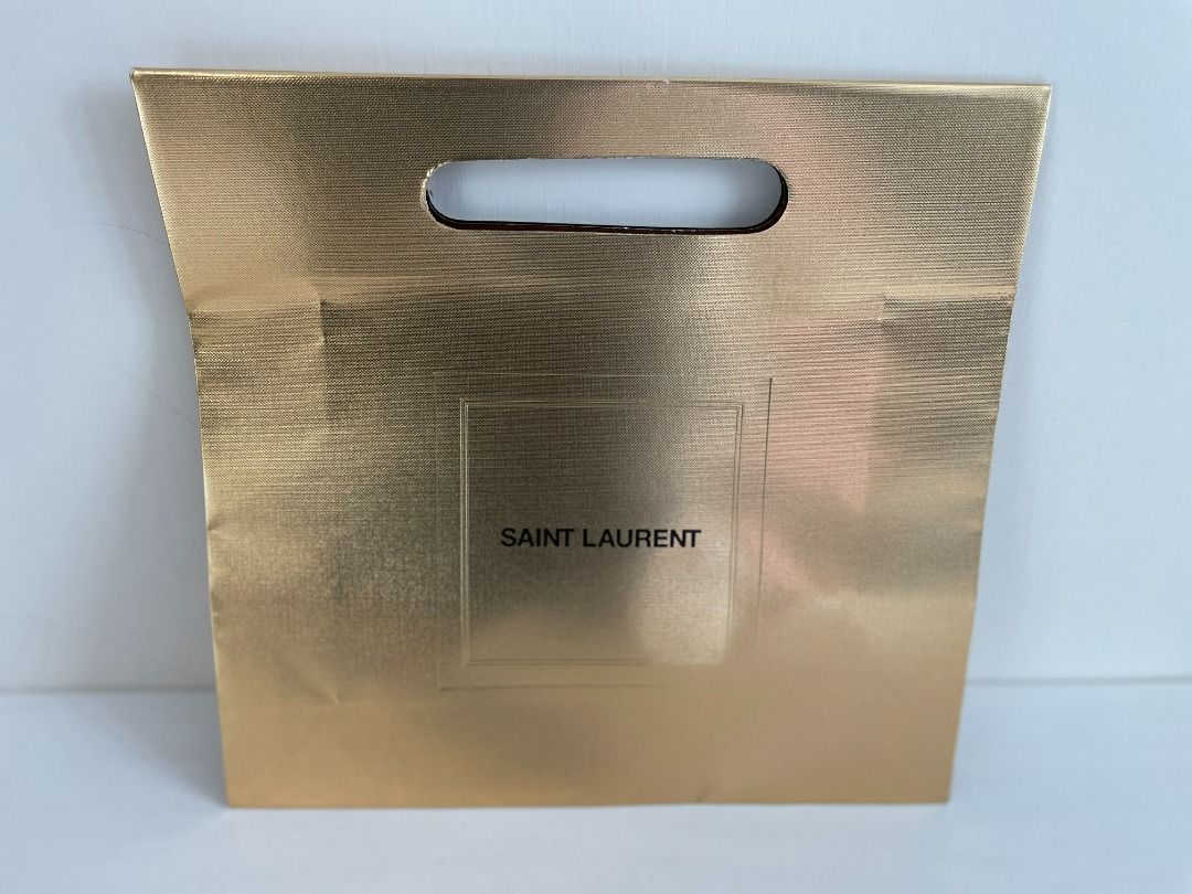 YSL Saint Laurent golden paper bag