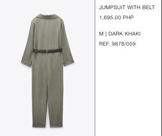 Zara Belted Jumpsuit originally priced at Php1,695
