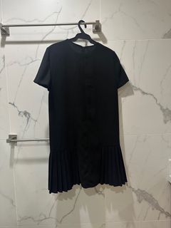 Zara black pleated dress