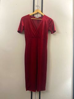 ZARA Dress |  ZARA Red Evening Dress | ZARA Velvet Dress | ZARA Long Dress | Events Dress |Party Dress