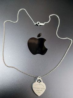 100% authentic rare tiffany & co. please return to tiffany heart tag necklace