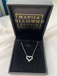 14k WG Diamond heart necklace