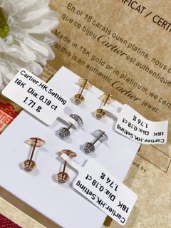 18k diamond earrings hk setting