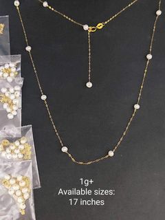 18k Pearl Station Necklace