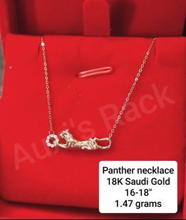18K Saudi Gold Panther necklace